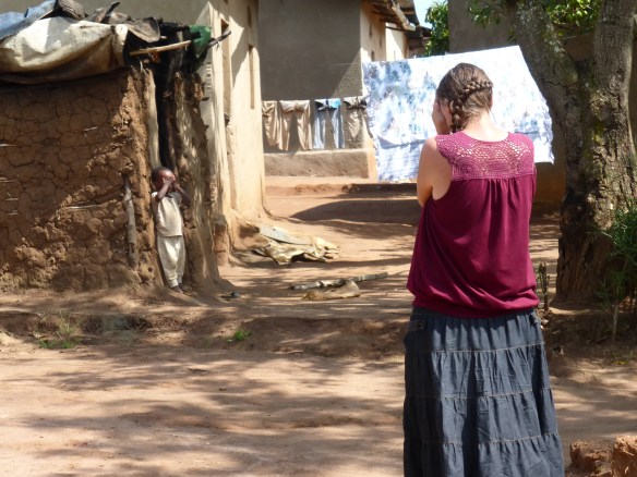 Update: the fearful little girl and I have since made friends, beginning with small games of repeating actions, from a distance